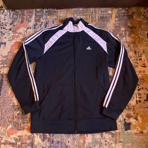 Navy Adidas zip up track jacket